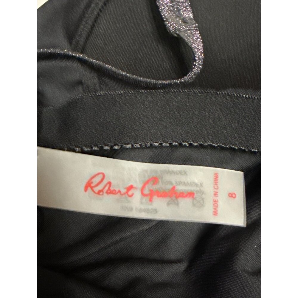 Robert Graham Swimsuit One Piece Women's Size 8 Black Metallic Sleek Designer - Picture 9 of 12